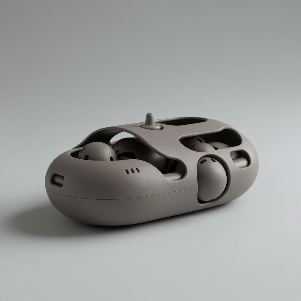 Een zwarte kat springt enthousiast achter een stuiterbal aan op een houten vloer.